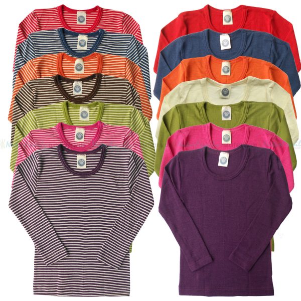 Cosilana Kinder Unterhemd Langarm Wolle/Seide kbT Shirt, Gr. 92-152