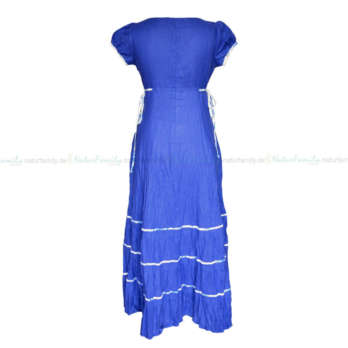 Leinenkleid Maxikleid aus 100% Leinen dunkelblau öko Sommer Kleid Gr. 40 1525
